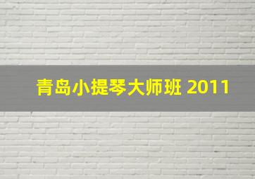 青岛小提琴大师班 2011